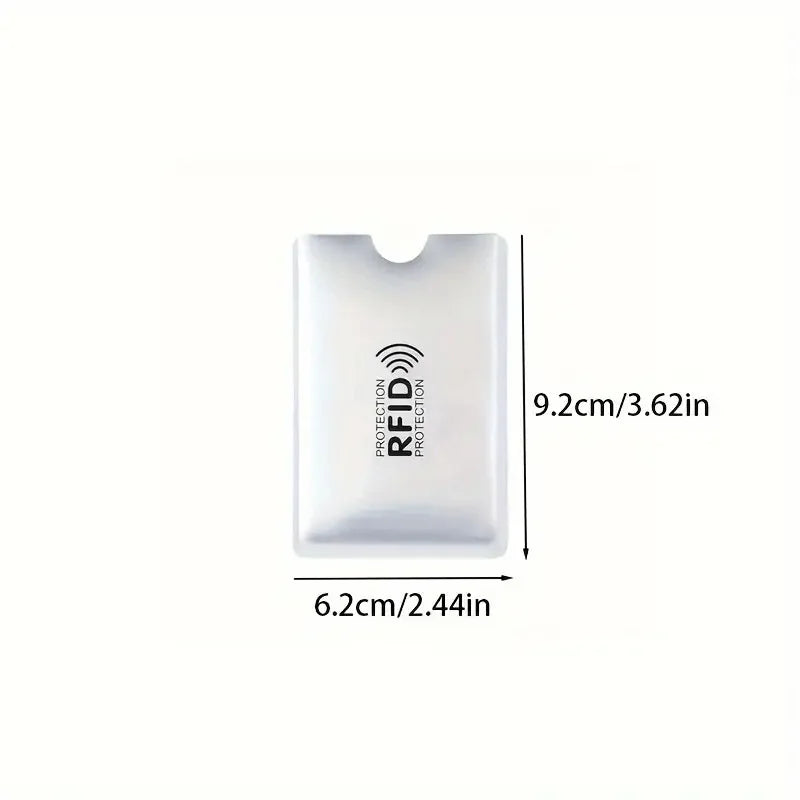 5-piece RFID shielding card cover - anti-theft, NFC shielding ID and credit card protection cover, with geometric design