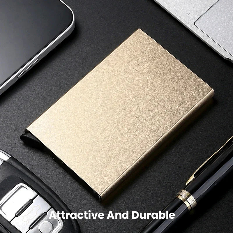Men ID Credit Bank Card Holder Wallet Anti Rfid Smart Anti Rfid Blocking Protected Magic Pop Up Slim Small Money Wallets Case